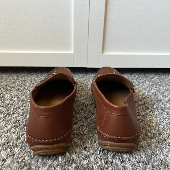 Coach Men’s Brown Dark Saddle Mott Driver Leather Loafers Shoes Size 7.5 - Picture 2 of 16
